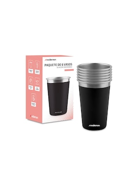 Set de vasos Red Lemon acero inoxidable