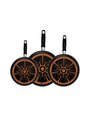 Set de sartenes T-Fal Vital de aluminio 3 piezas