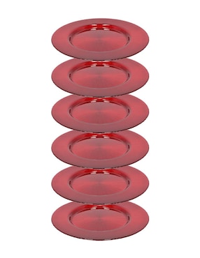 Set de 6 platos base Reimart vidrio