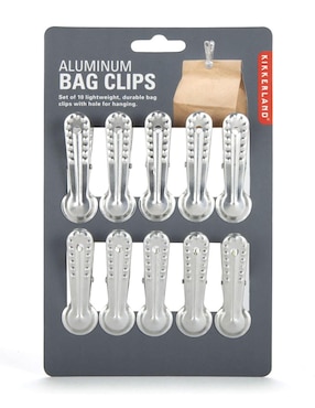 Set de 10 pinzas para cerrar bolsas Kikkerland