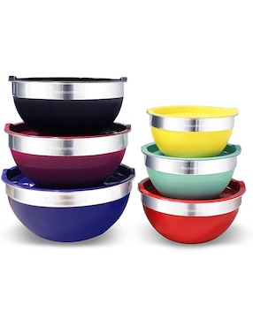 Set De 6 Bowl Elite Cuisine Gourmet De Acero Inoxidable