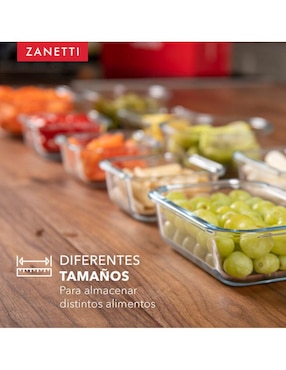 Set contenedores Zanetti de vidrio 22 piezas