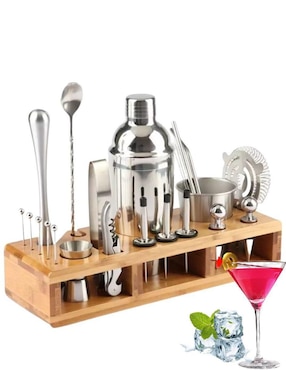 Set Coctelera Ecomlab de acero inoxidable