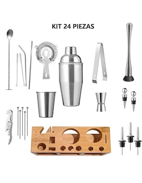 Set Coctelera Ecomlab de acero inoxidable