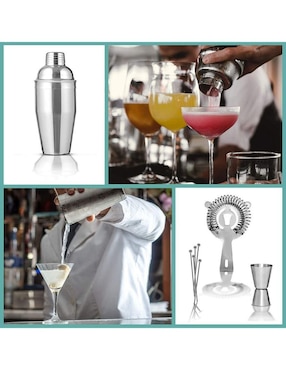 Set Coctelera Ecomlab de acero inoxidable