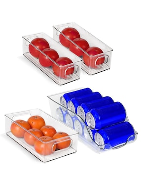 Set de 4 contendores Lo Necesito acrílico