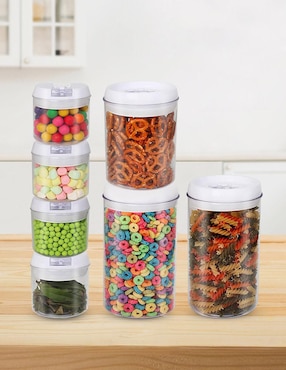 Set de 7 contenedores Lo Necesito acrílico