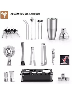 Juego de Coctelera de acero inoxidable