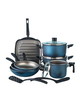 Batería de cocina Cinsa Balance de aluminio antiadherente sin PFOA 14 piezas