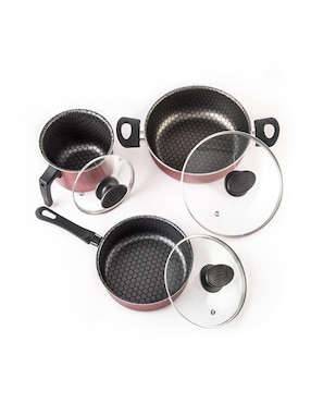 Batería de cocina Cinsa Magnifica de aluminio antiadherente diamante 10 piezas