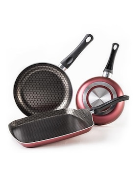 Batería de cocina Cinsa Magnifica de aluminio antiadherente diamante 10 piezas