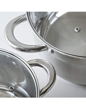 Batería de cocina Cinsa Irlanda de acero inoxidable 9 piezas