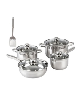 Batería de cocina Cinsa Irlanda de acero inoxidable 9 piezas