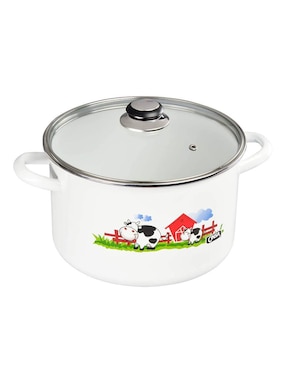 Batería de cocina Cinsa Terranova de acero vitrificado antiadherente 8 piezas