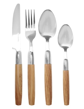 Set cubiertos Crown Baccara de acero inoxidable 17 piezas