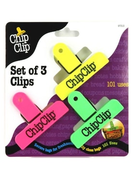 Clip Para Bolsas Chip Clip De Plástico 3 Piezas