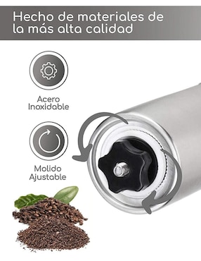 Moledor de café Cazzenie de acero inoxidable