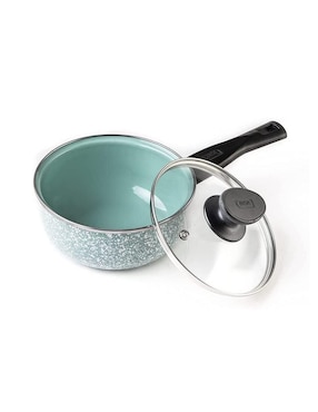 Batería de cocina Cinsa Granito Jade de acero vitrificado antiadherente convencional 15 piezas