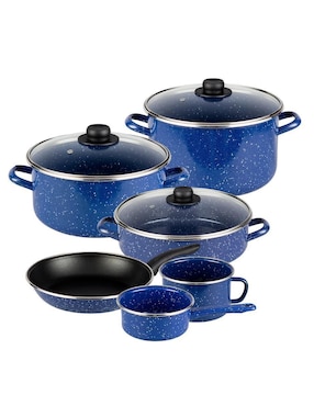 Batería de cocina Ekco de acero antiadherente 9 piezas