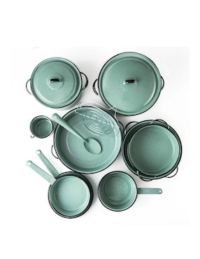 Batería de cocina Cinsa Yaqui Plus de acero vitrificado 13 piezas