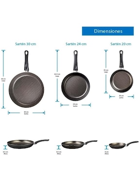 Set de sartenes Cinsa Magnífica de aluminio 4 piezas