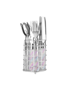 Set cubiertos Crown Baccara de acero inoxidable 17 piezas