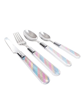 Set cubiertos Crown Baccara de acero inoxidable 17 piezas