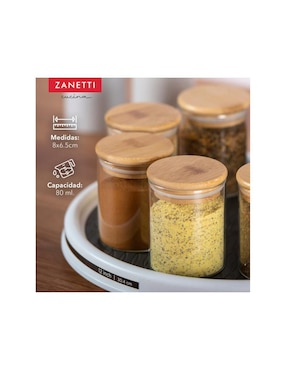 Set contenedores Zanetti de vidrio 8 piezas