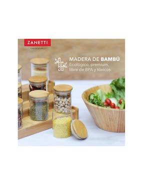 Set contenedores Zanetti de vidrio 8 piezas