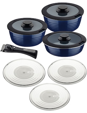 Batería de cocina Tramontina Ítria de aluminio 10 piezas