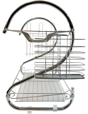 Escurridor de trastes Kecompras Cromado de acero inoxidable