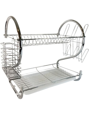 Escurridor de trastes Kecompras Cromado de acero inoxidable