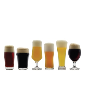 Set de vasos para cerveza Kasablanka de cristal con 6 piezas