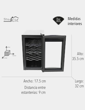 Cava de vinos Stay Elit Cava-01 capacidad 8 botellas