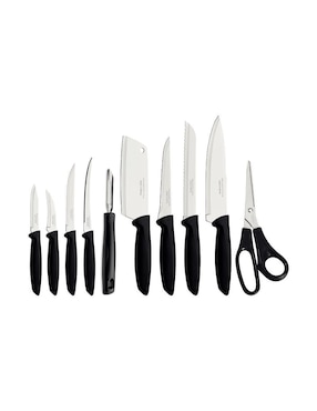 Set de cuchillos 13 piezas Del Ángel acero inoxidable negro