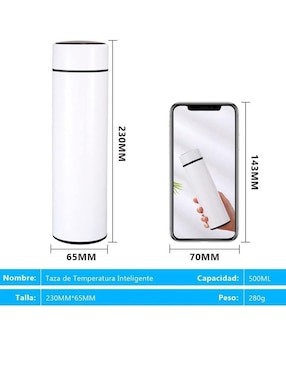 Termo Genérica de acero inoxidable con tapa rosca 500 ml