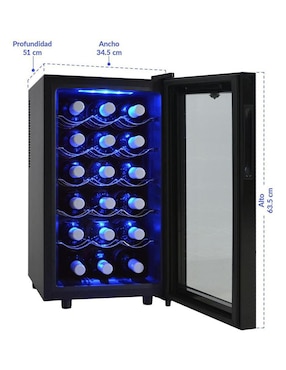 Cava de vinos Gutstark Mkz-Cavas18Ltneg capacidad 18 botellas
