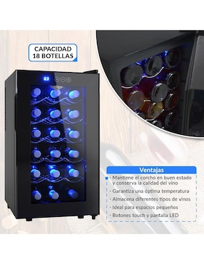 Cava de vinos Gutstark Mkz-Cavas18Ltneg capacidad 18 botellas
