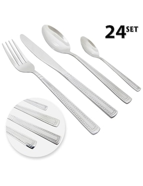 Set cubiertos Aquila Richmond de acero inoxidable 24 piezas