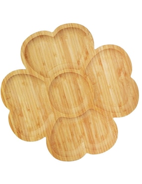 Botanero Aquila Sun Flower de Bambú con 5 divisiones