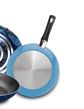 Set de sartenes Ekco Blue Flame de aluminio 3 piezas