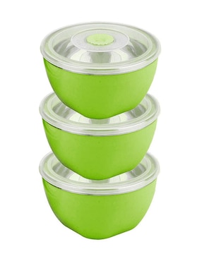 Juego de 3 ensaladeras Aquila de acero inoxidable