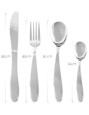 Set cubiertos Aquila Aquila de acero inoxidable 24 piezas