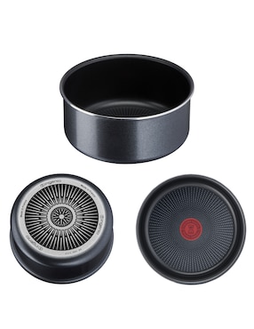 Batería de cocina T-Fal de aluminio antiadherente titanio 12 piezas