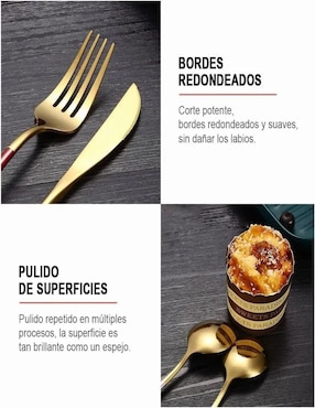 Set cubiertos Genérica de acero inoxidable 24 piezas
