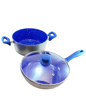 Set de sartenes con tapa Stay Elit Flavor Pan de acero 2 piezas