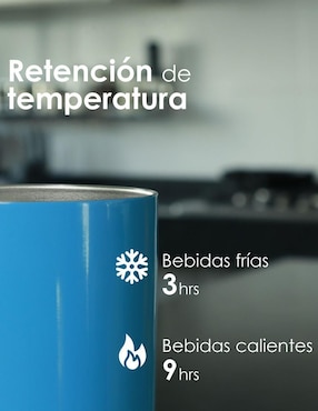 Set de vaso térmico Ilios Innova de acero inoxidable Skinny con tapa rosca