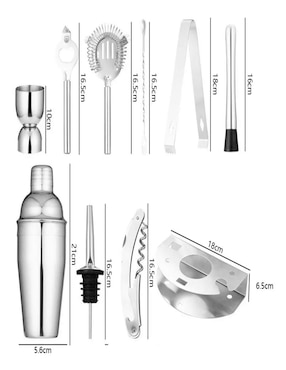Set bar Genérica de acero inoxidable