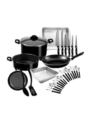 Batería De Cocina Ekco De Aluminio 24 Piezas