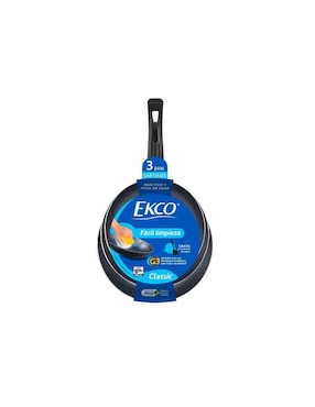 Set de sartenes Ekco Classic de aluminio 3 piezas